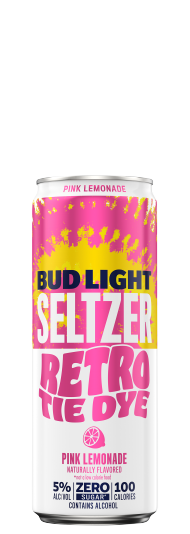 Bud Light Seltzer Retro Tie Dye Pink Lemonade
