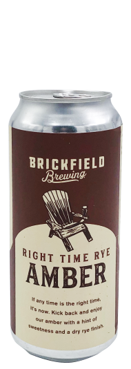 Brickfield Brewing Right Time Rye Amber