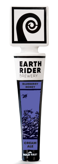 Earth Rider Blueberry Honey Cream Ale has a beverage tapper!