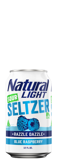 Natural Light Sour Seltzer Razzle Dazzle Blue Raspberry