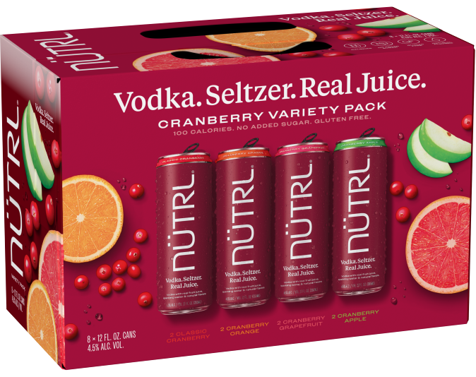 Nutrl Vodka Seltzer Cranberry Variety