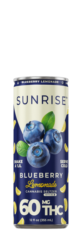 Sunrise Cannabis Seltzer 60mg Blueberry Lemonade