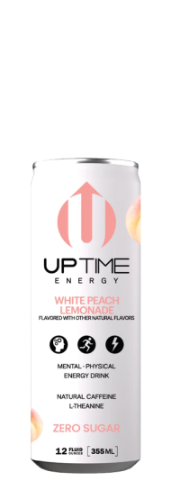 UPTIME Energy White Peach Lemonade- Sugar Free