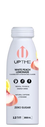 UPTIME Energy White Peach Lemonade- Sugar Free